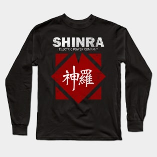 Shinra Electric Power Company Distressed T-Shirt - FF7 - Final Fantasy 7 - Shinra - Cloud Strife - Sephiroth - Soldier - Materia - Tifa Long Sleeve T-Shirt